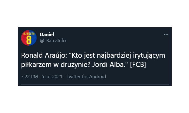 Araujo wybrał NAJBARDZIEJ IRYTUJĄCEGO piłkarza Barcy! :D